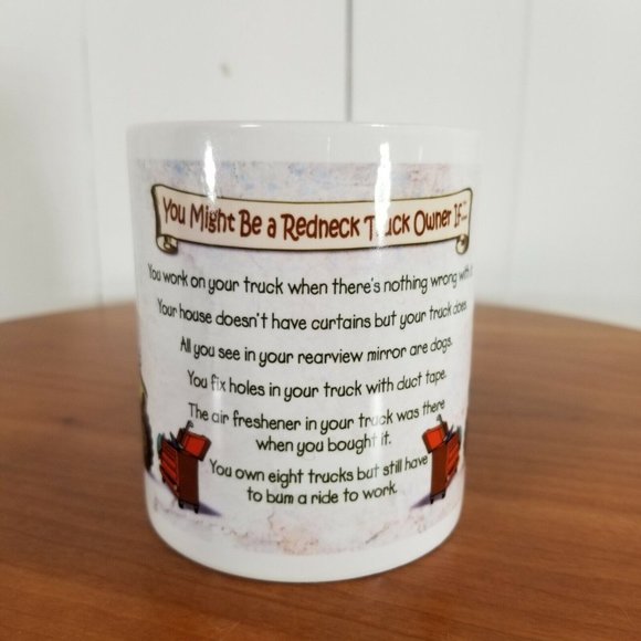 Leaning Tree Mug You Might be a Redneck Truck Owner 12 oz ceramic - Picture 2 of 10